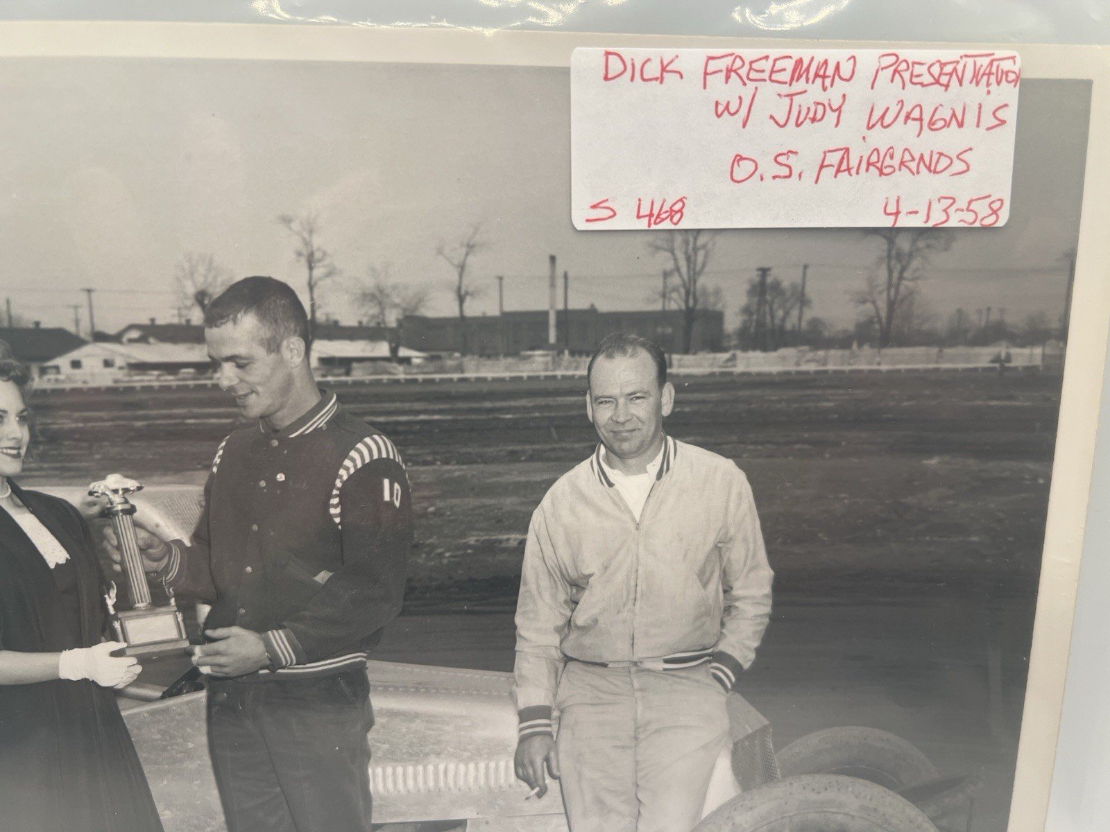 1958 Dick Freeman Judy Wagner Ohio State Fair Racing Photo + Negative #1381 photo 5