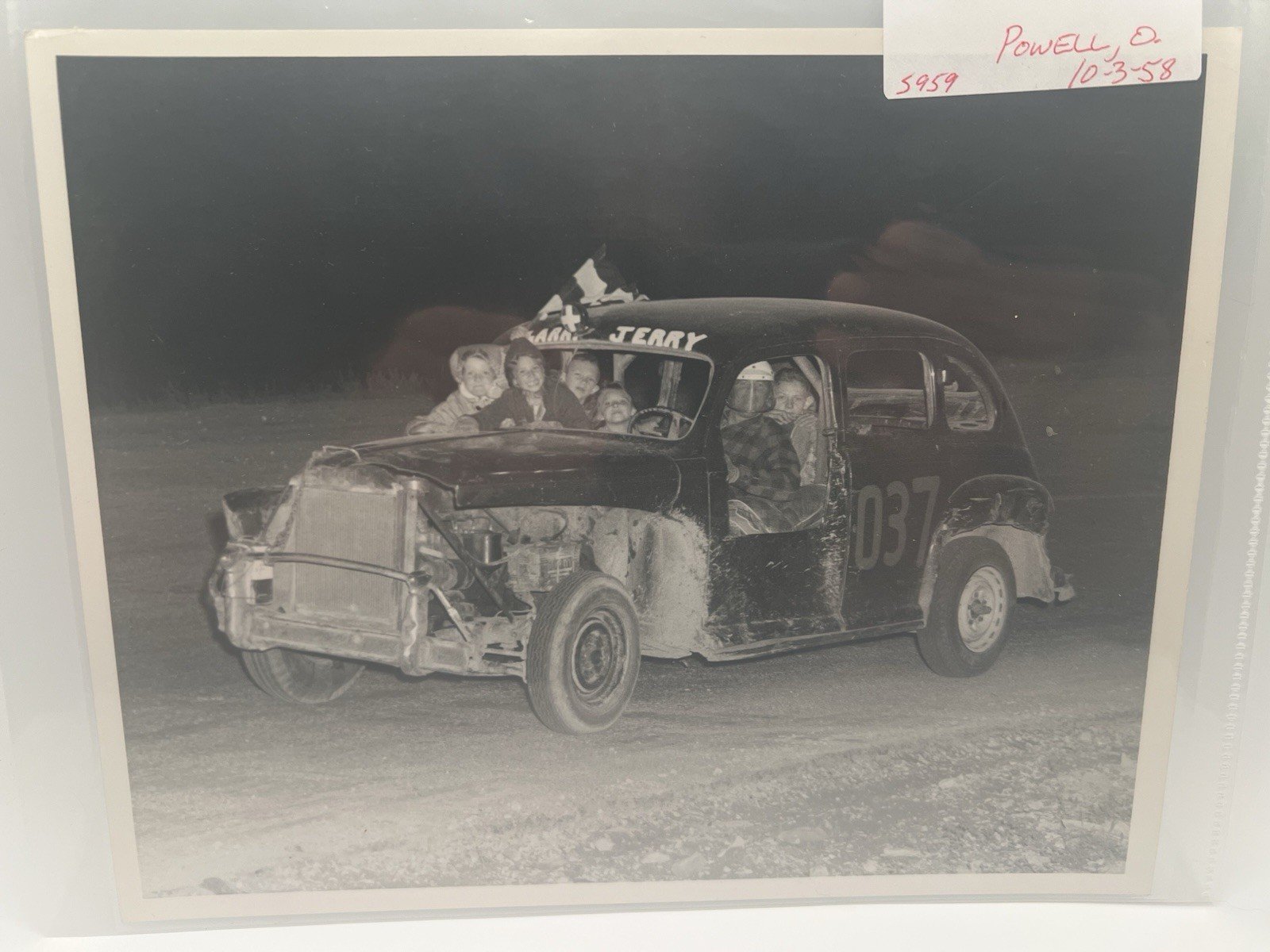 1958 Powell Ohio Stock Car #037 Jerry Original Smiths Racing Photo #1383