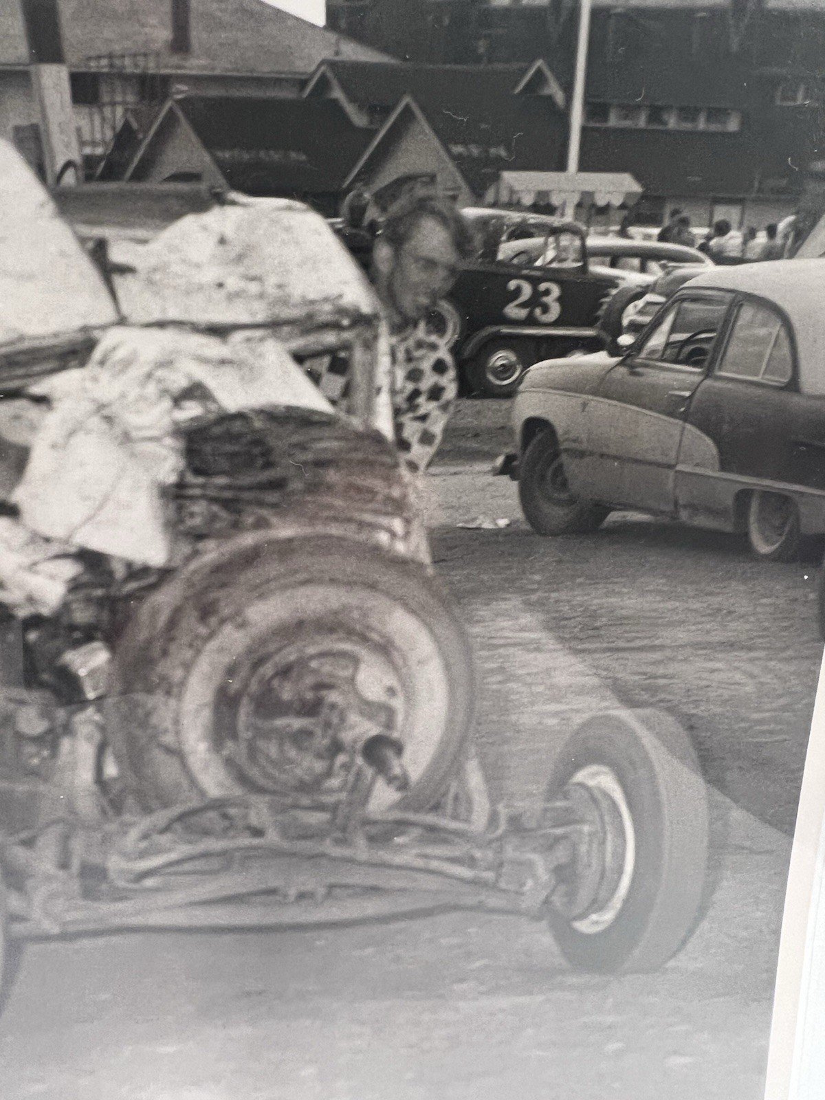 1958 Ohio Race Car Wreck Crash Original Smiths Racing Photo S492X #1384 photo 3