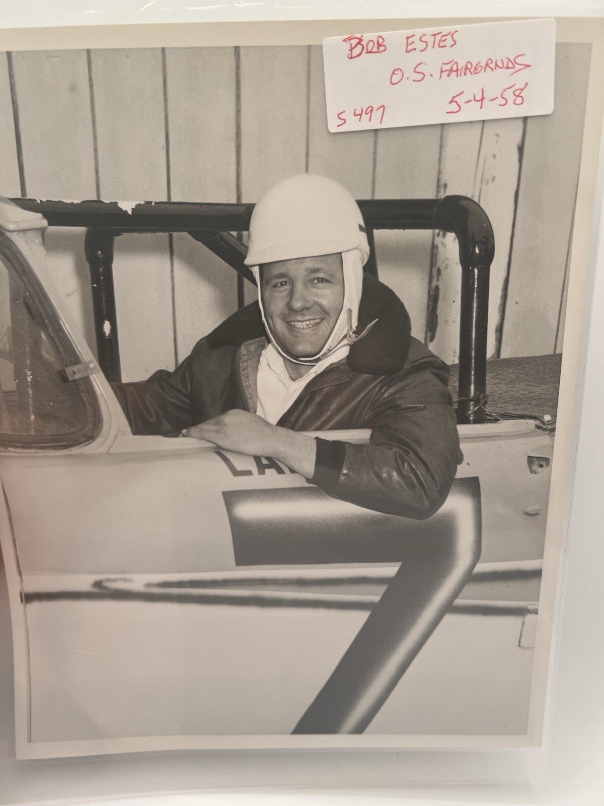 1958 Bob Estes Race Car #7 Ohio State Fairgrounds Photo Negative S497X #1386 photo 2