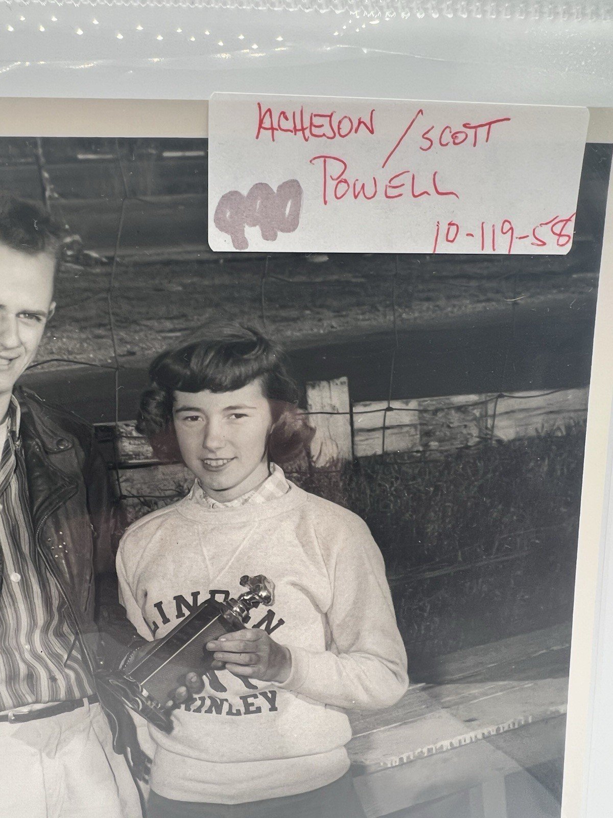 1958 Larry Acheson Powell Speedway Trophy Smiths Racing Photo S990X #1387 photo 4