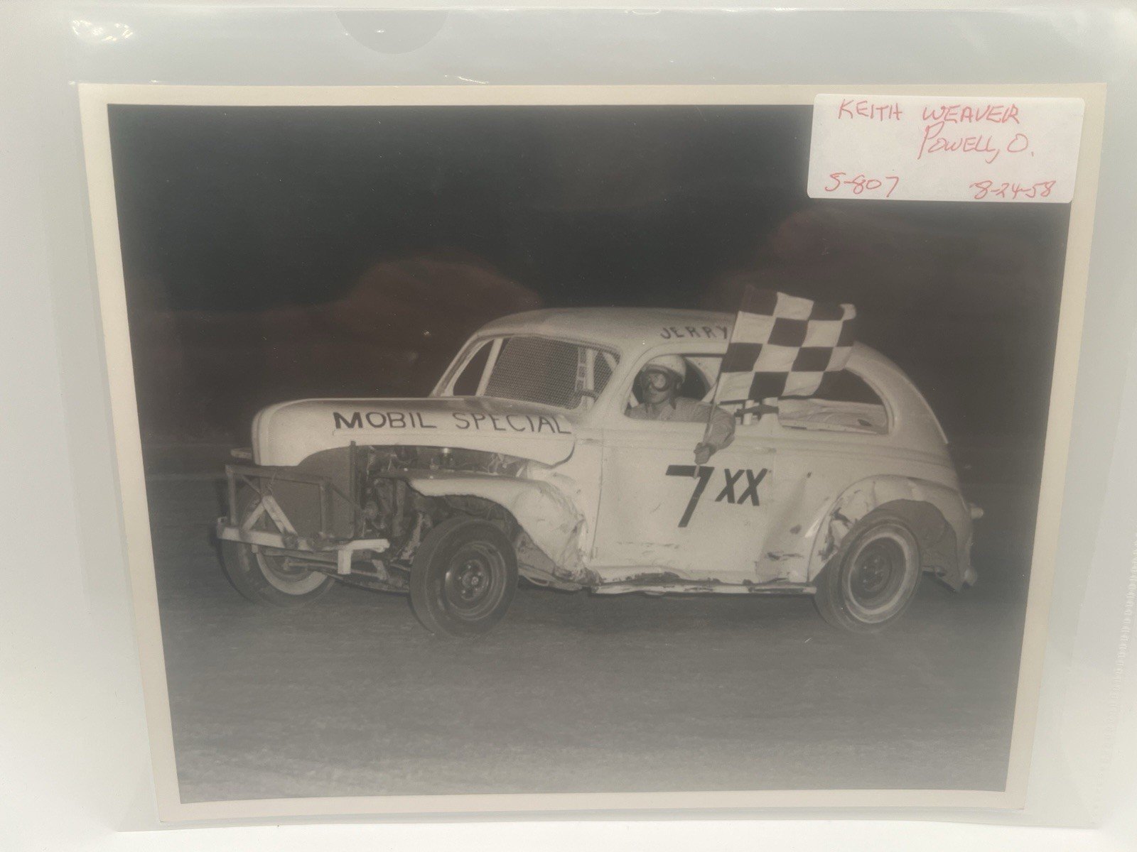 1958 Keith Weaver Powell Speedway Winner Smith’s Racing Photo S-807 #1388