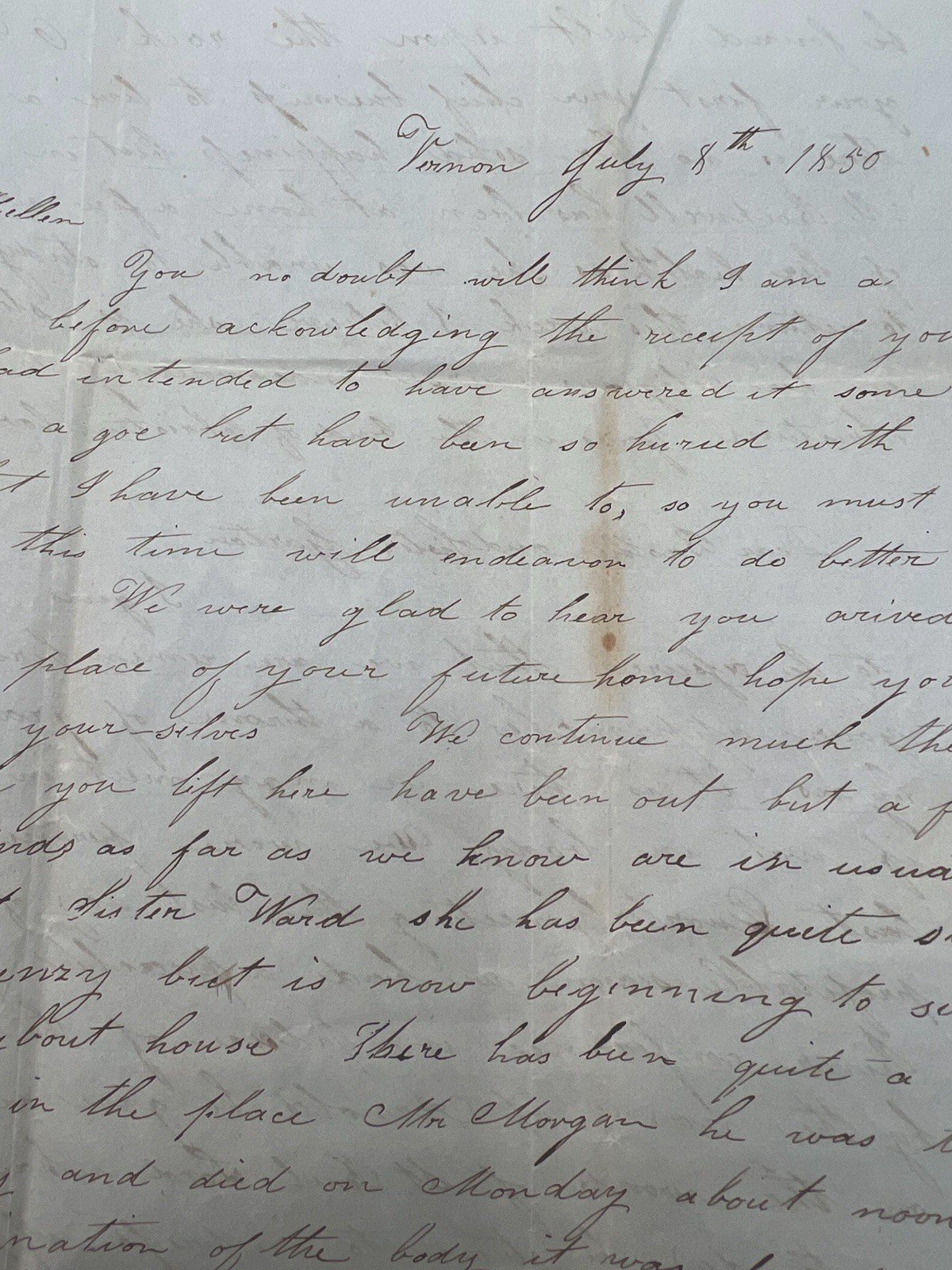 1840 & 1850 Garton Family Letters NY to Michigan Stampless Postal History #1390 photo 2