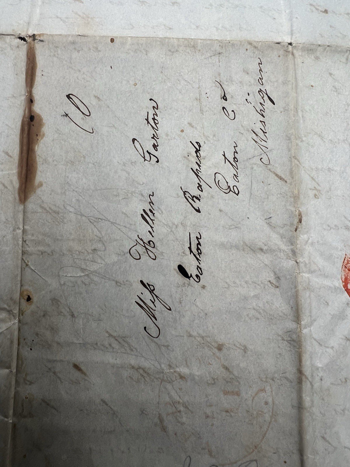 1840 & 1850 Garton Family Letters NY to Michigan Stampless Postal History #1390 photo 7