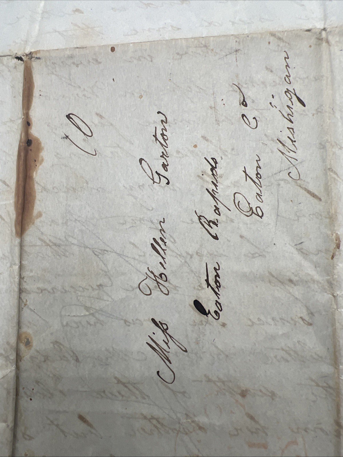 1840 & 1850 Garton Family Letters NY to Michigan Stampless Postal History #1390 photo 10