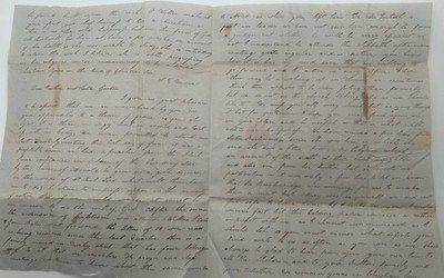 1840 & 1850 Garton Family Letters NY to Michigan Stampless Postal History #1390 photo 11