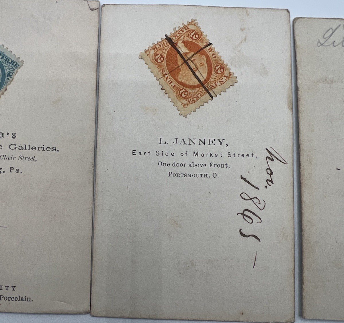 4 Civil War Era CDV Photos 1864-66 Revenue Stamps Ohio Pittsburgh #1391 photo 9