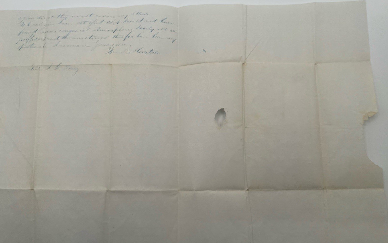 1848 Wesleyan Univ Middletown CT 5¢ Stampless Letter Rev J.D. Torry #1392 photo 10