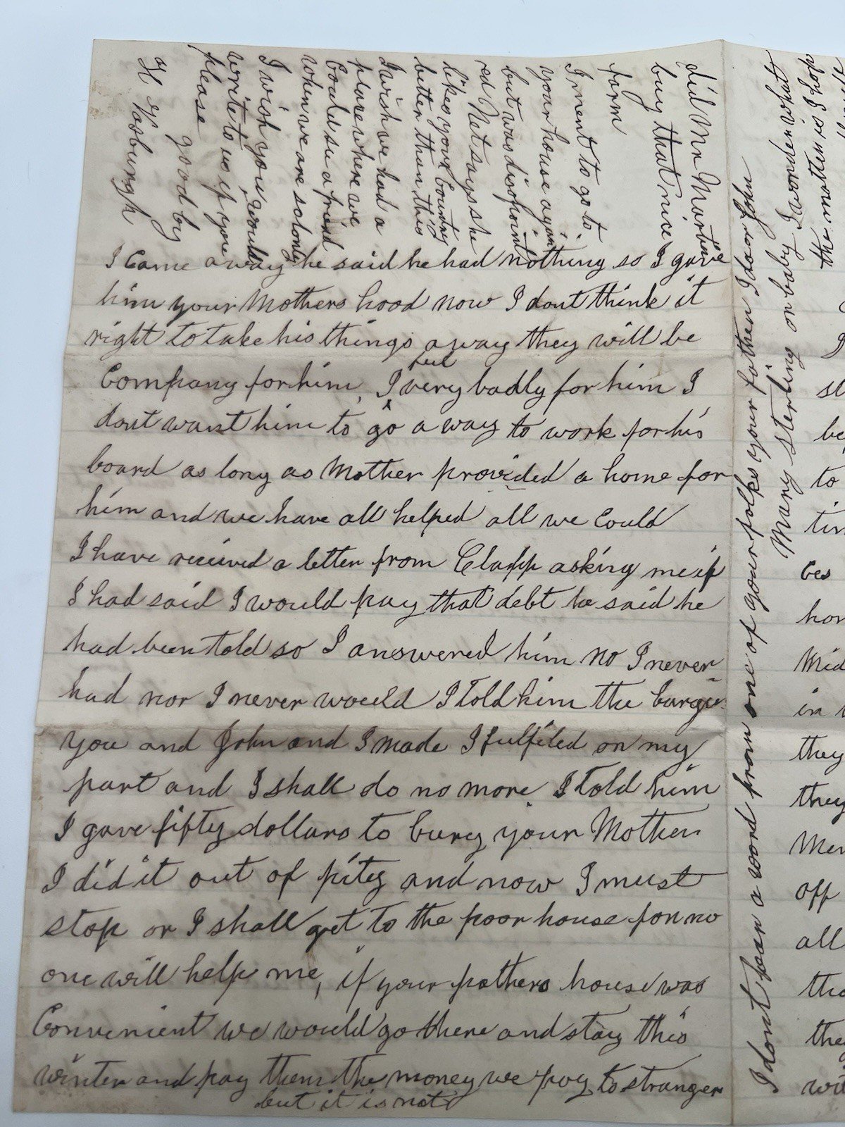 1885 Letter to Civil War Veteran Denois Beman 94th NY Fredericksburg #1399 photo 7