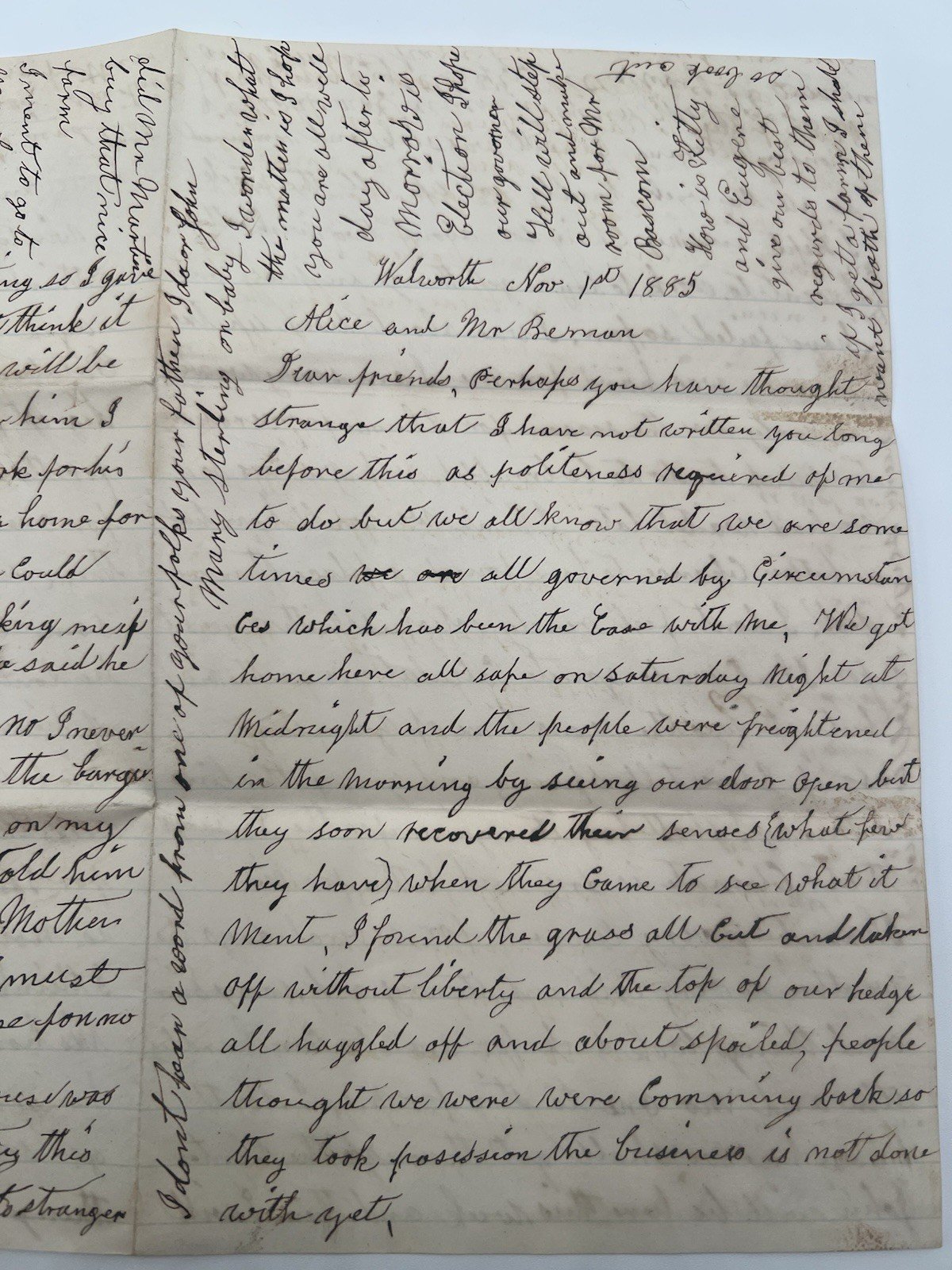 1885 Letter to Civil War Veteran Denois Beman 94th NY Fredericksburg #1399 photo 8