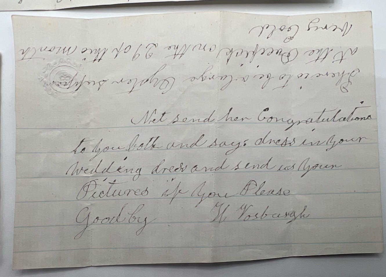1884 M. Vosburgh Letters & Cover Walworth NY to Mary Stirling Michigan #1400 photo 2