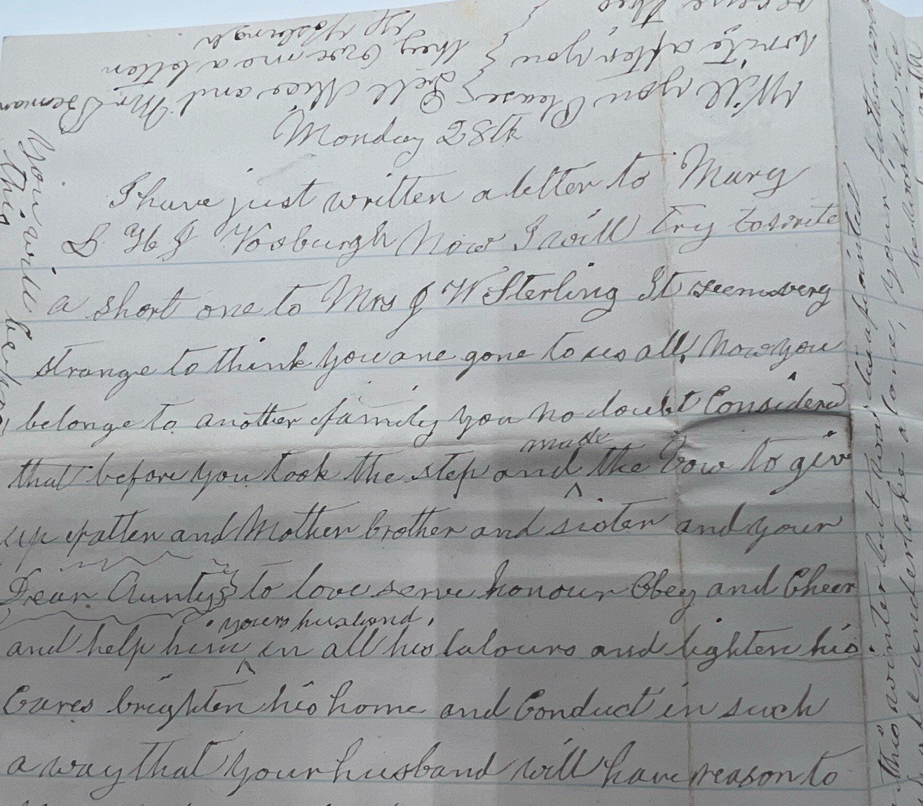 1884 M. Vosburgh Letters & Cover Walworth NY to Mary Stirling Michigan #1400 photo 8