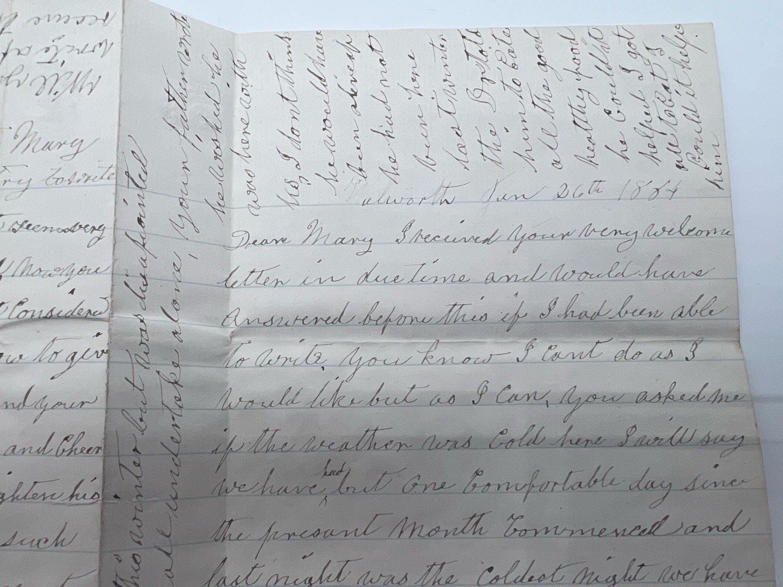 1884 M. Vosburgh Letters & Cover Walworth NY to Mary Stirling Michigan #1400 photo 10