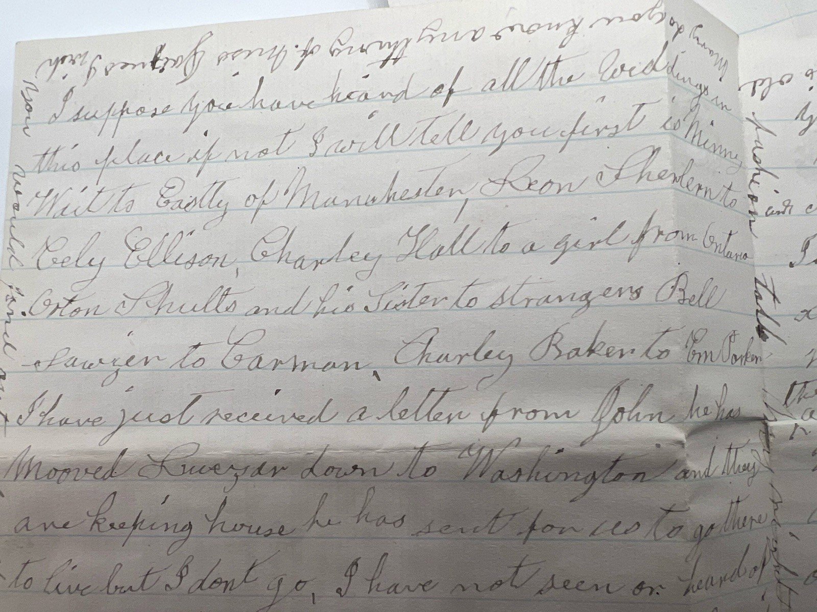 1884 M. Vosburgh Letters & Cover Walworth NY to Mary Stirling Michigan #1400 photo 13