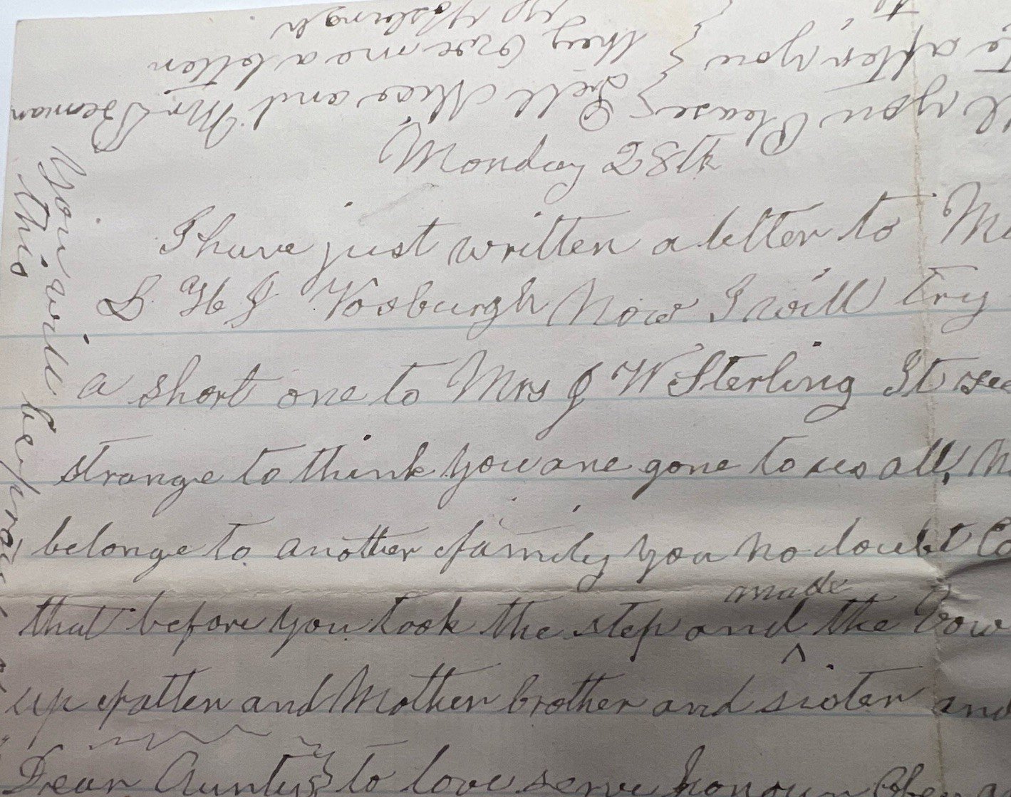 1884 M. Vosburgh Letters & Cover Walworth NY to Mary Stirling Michigan #1400 photo 19
