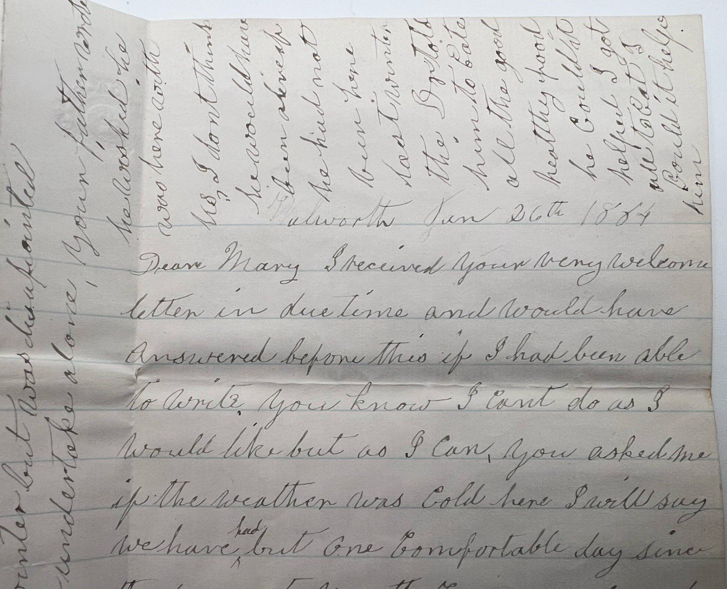 1884 M. Vosburgh Letters & Cover Walworth NY to Mary Stirling Michigan #1400 photo 22