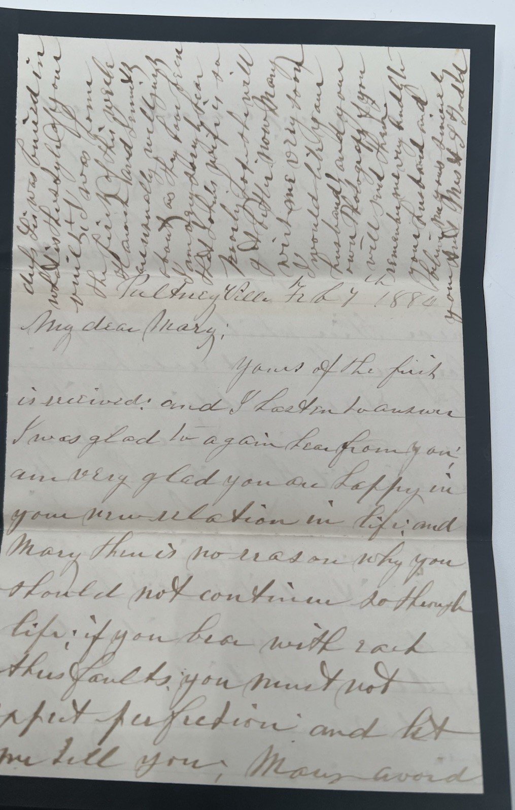 1884 Pultneyville NY Mourning Letter & Cover to Mary Stirling MI #1401 photo 4