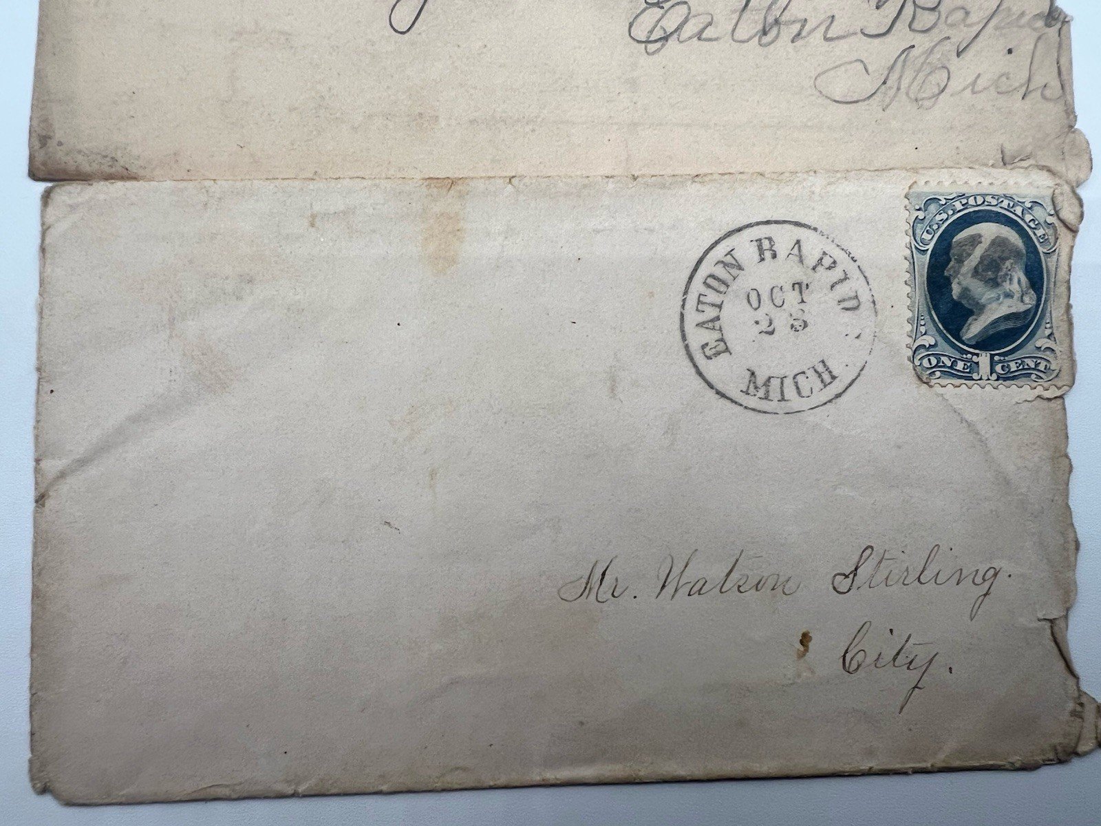 3 Antique Covers Seattle W.T. Stirling Garton Eaton Rapids Michigan #1402 photo 4