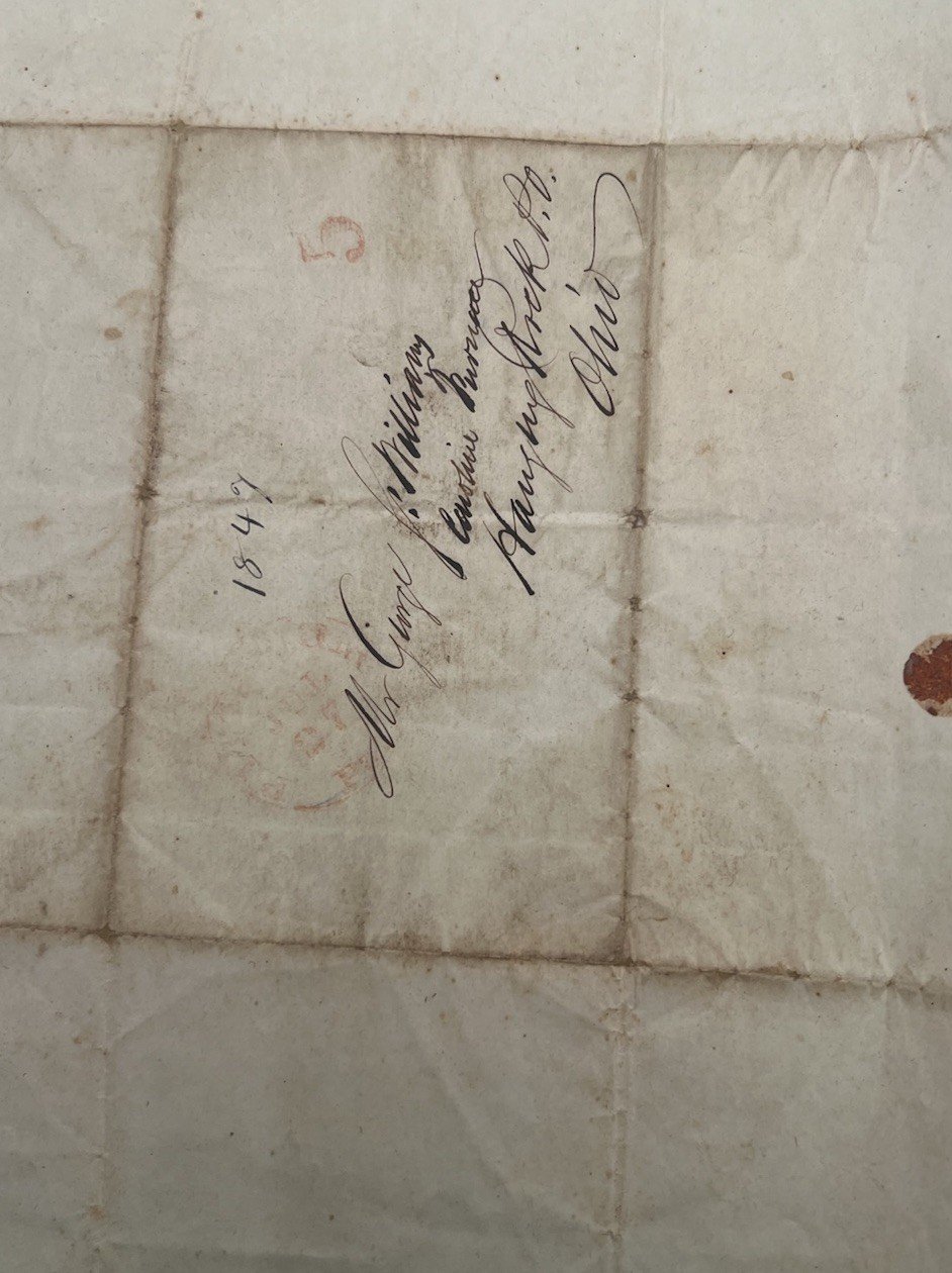 1847 W.H. Williams Letter Allegheny Furnace Stone Keeper Pittsburgh #1403 photo 2