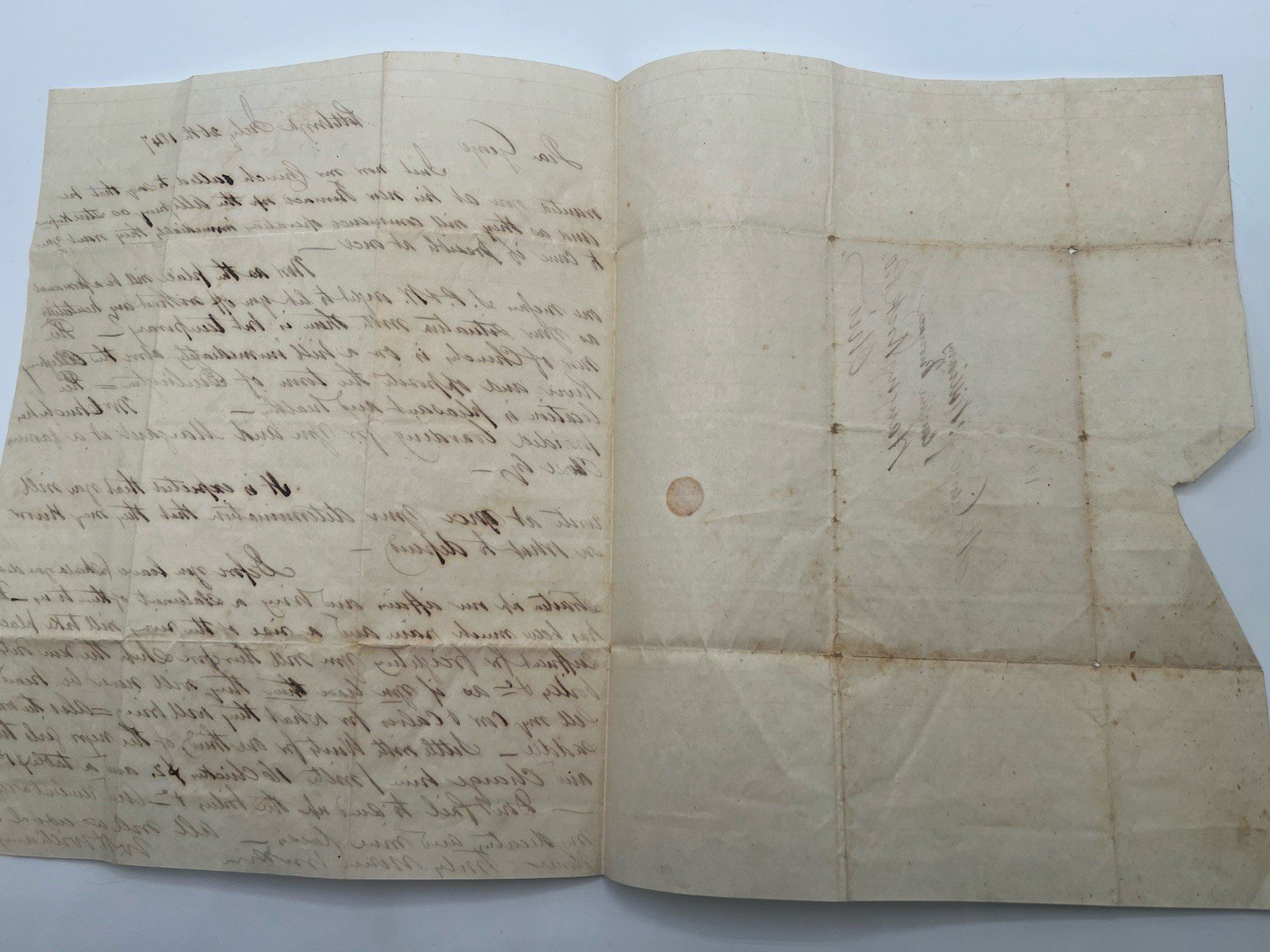 1847 W.H. Williams Letter Allegheny Furnace Stone Keeper Pittsburgh #1403 photo 7