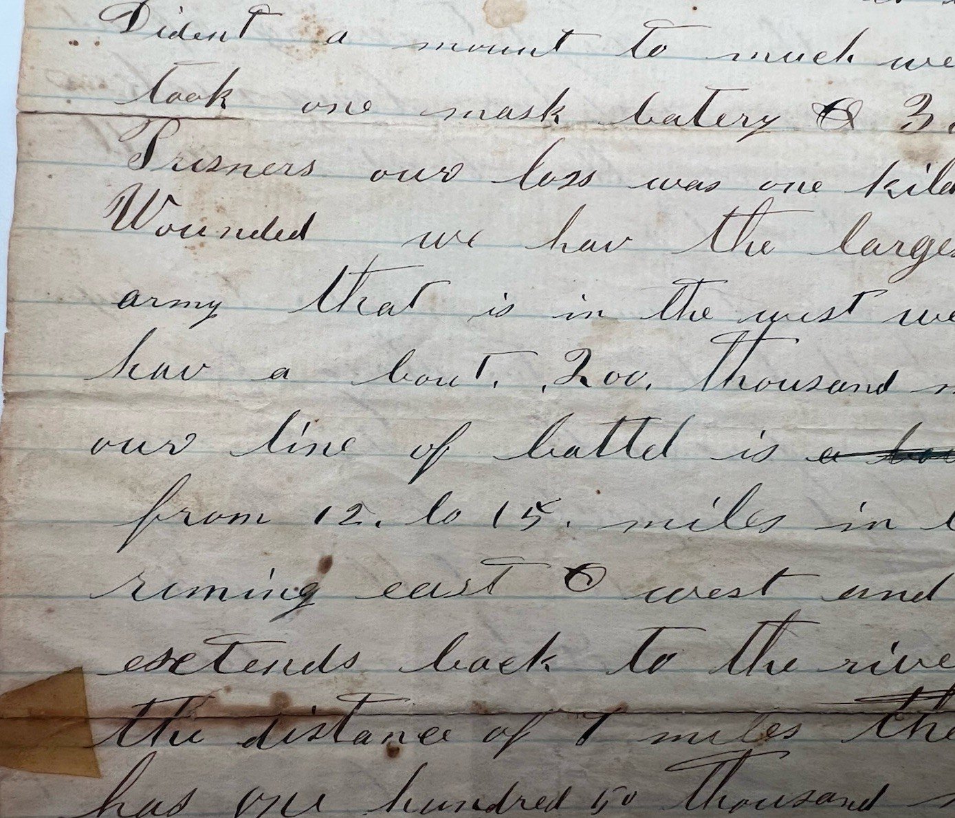 1862 Civil War Siege of Corinth Letter 11th Missouri James Pickering B1404 photo 4
