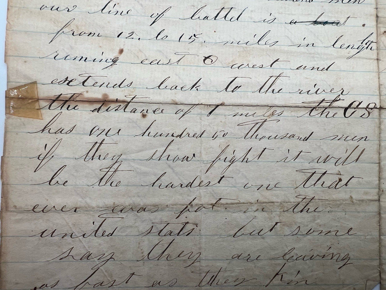 1862 Civil War Siege of Corinth Letter 11th Missouri James Pickering B1404 photo 5