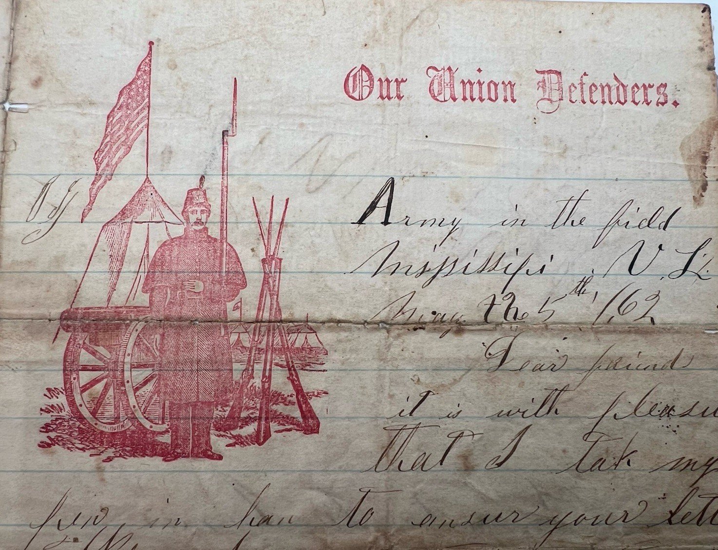 1862 Civil War Siege of Corinth Letter 11th Missouri James Pickering B1404 photo 7