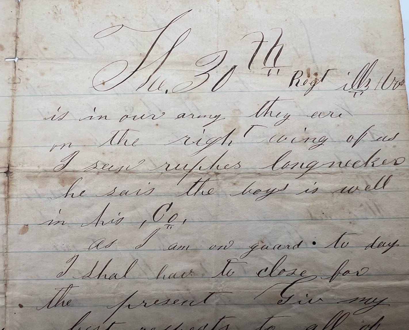 1862 Civil War Siege of Corinth Letter 11th Missouri James Pickering B1404 photo 11