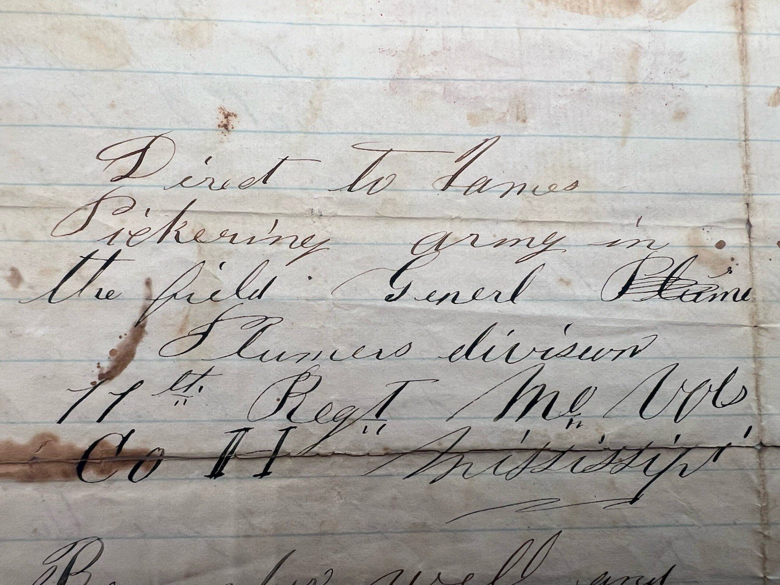 1862 Civil War Siege of Corinth Letter 11th Missouri James Pickering B1404 photo 15