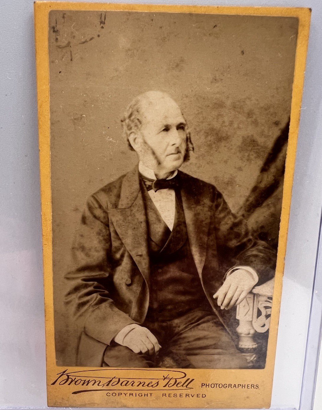 c1881 Brown Barnes & Bell Victorian CDV Gentleman Portrait England  #1405 photo 2