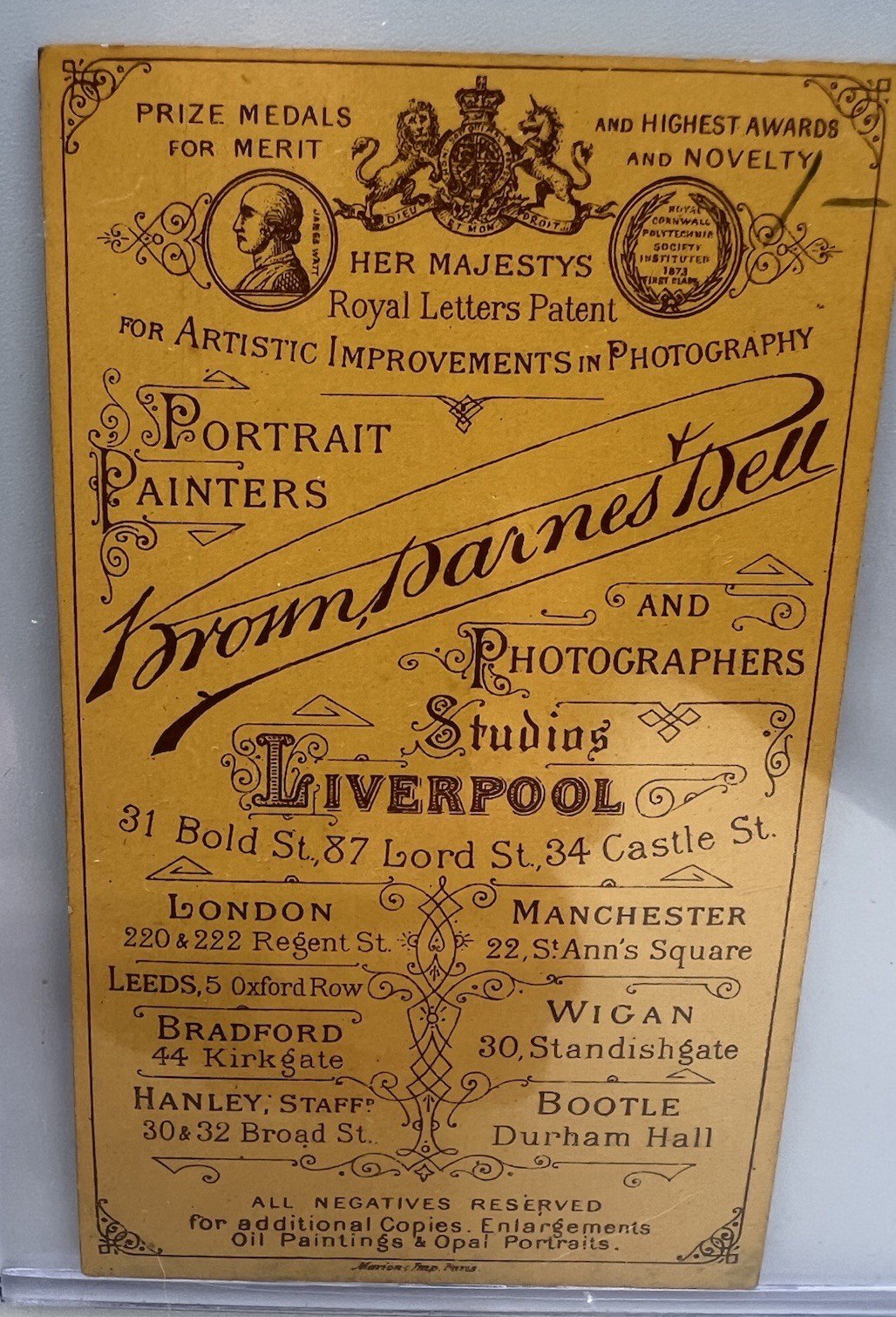 c1881 Brown Barnes & Bell Victorian CDV Gentleman Portrait England  #1405 photo 5