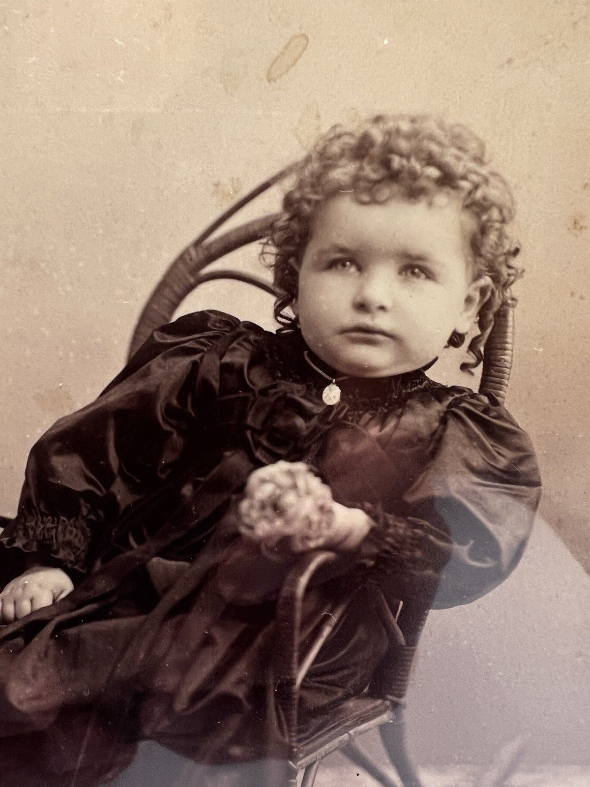 Antique 1890s F.F. Mettner Lawrence KS Child Cabinet Card Photograph #1408 photo 4