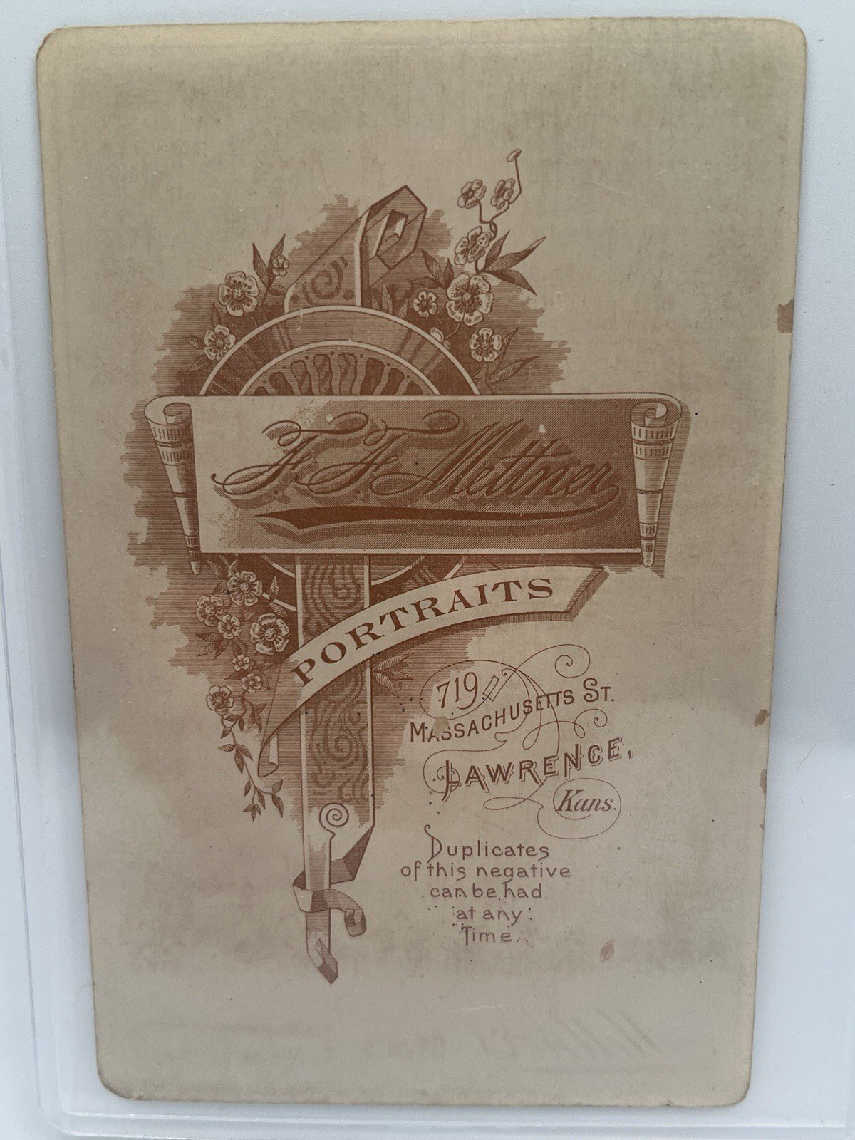 Antique 1890s F.F. Mettner Lawrence KS Child Cabinet Card Photograph #1408 photo 5