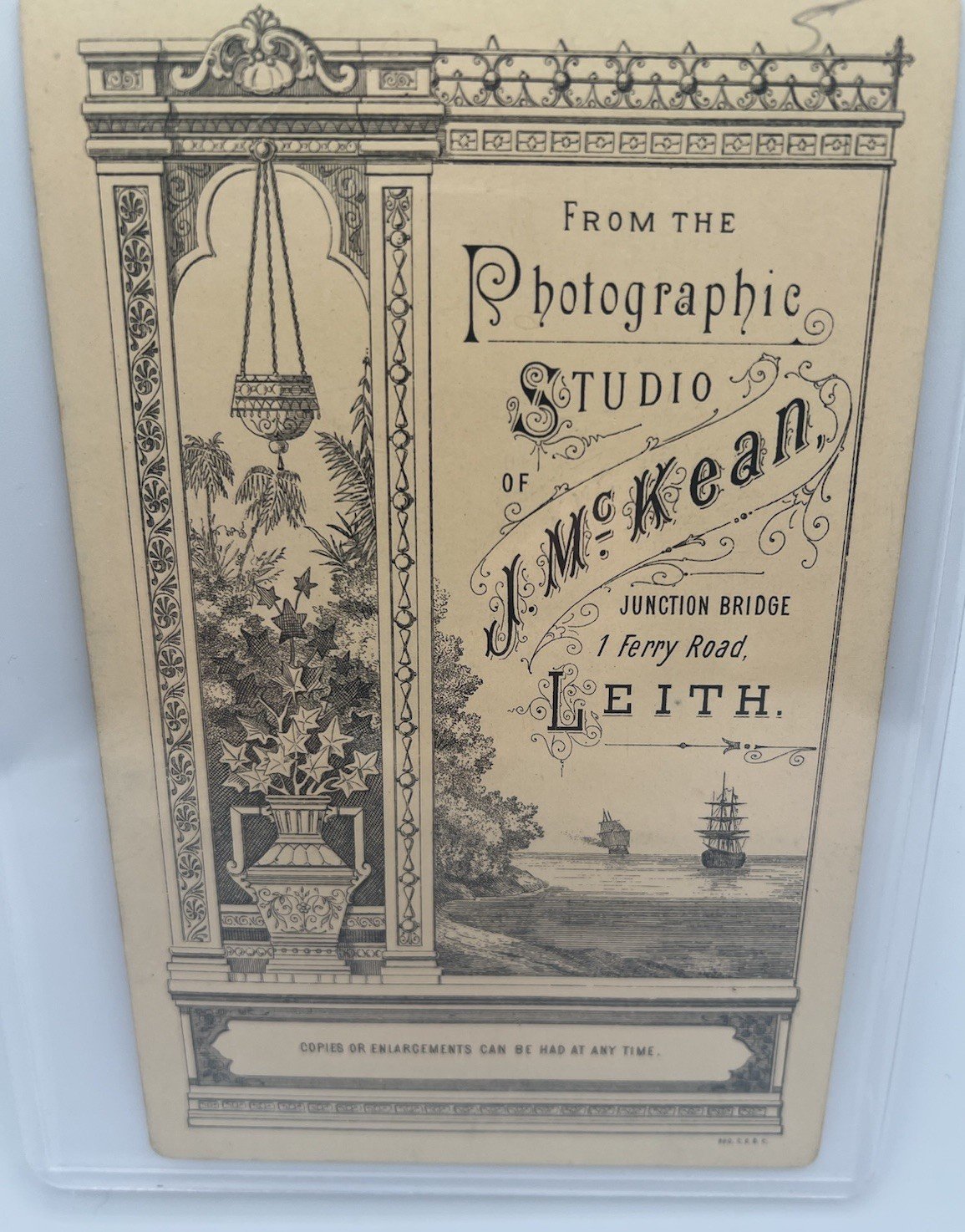 Antique 1890s J. McKean Leith Scotland Gentleman Cabinet Card Photo #1409 photo 5