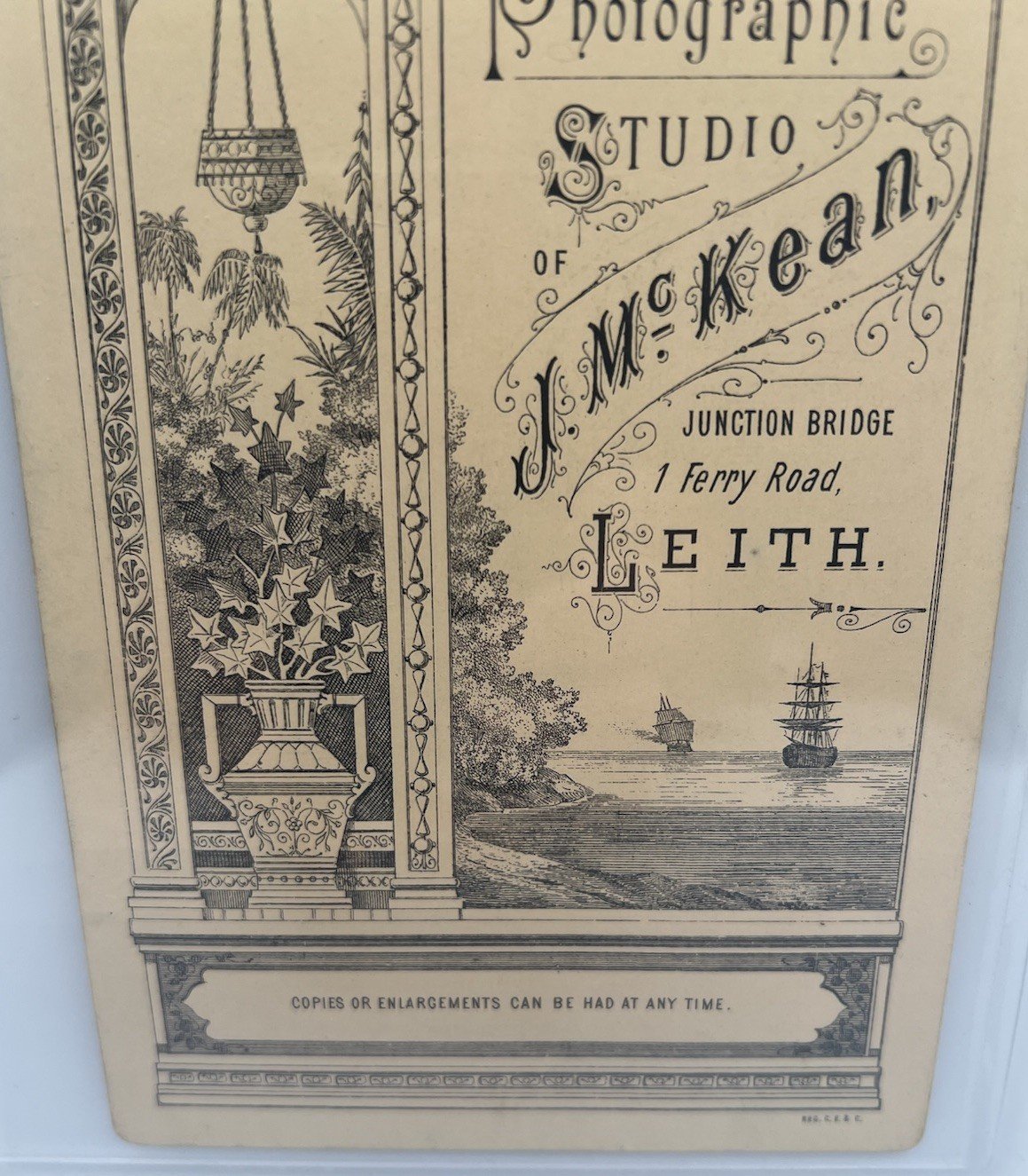 Antique 1890s J. McKean Leith Scotland Gentleman Cabinet Card Photo #1409 photo 6