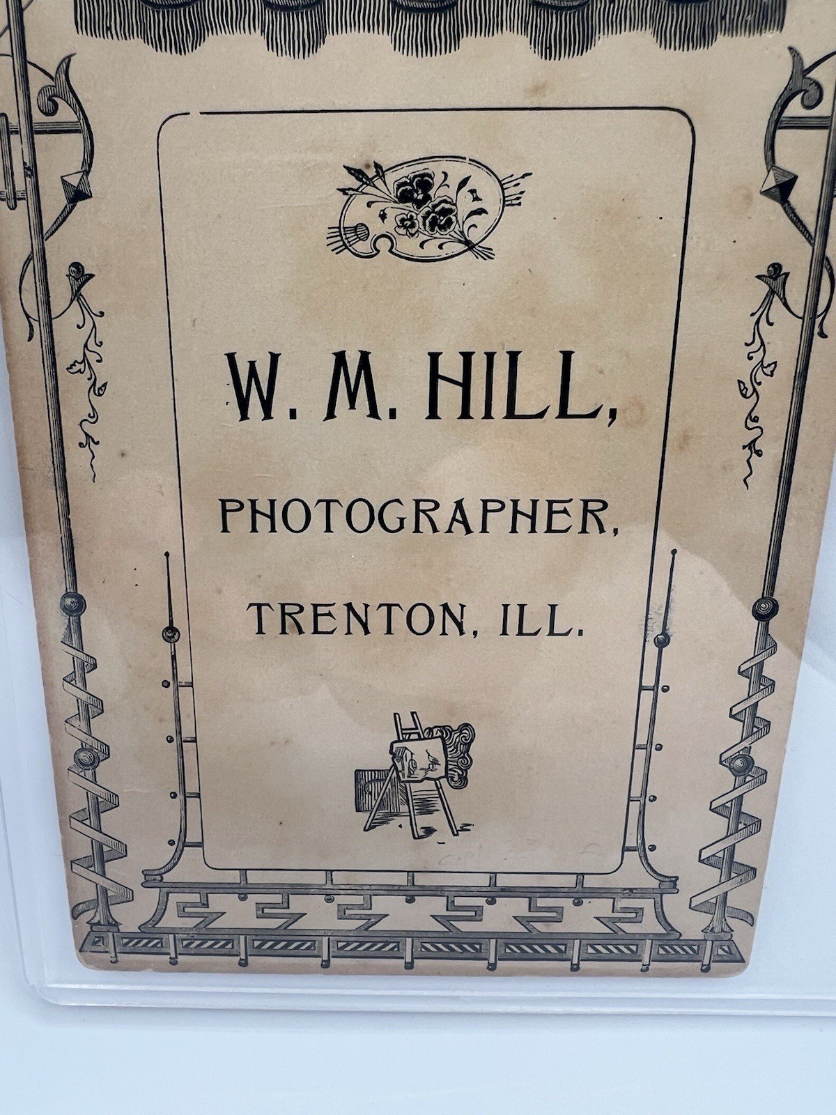 Antique 1890s W.M. Hill Trenton IL Children Dolls Cabinet Card Photo #1410 photo 6