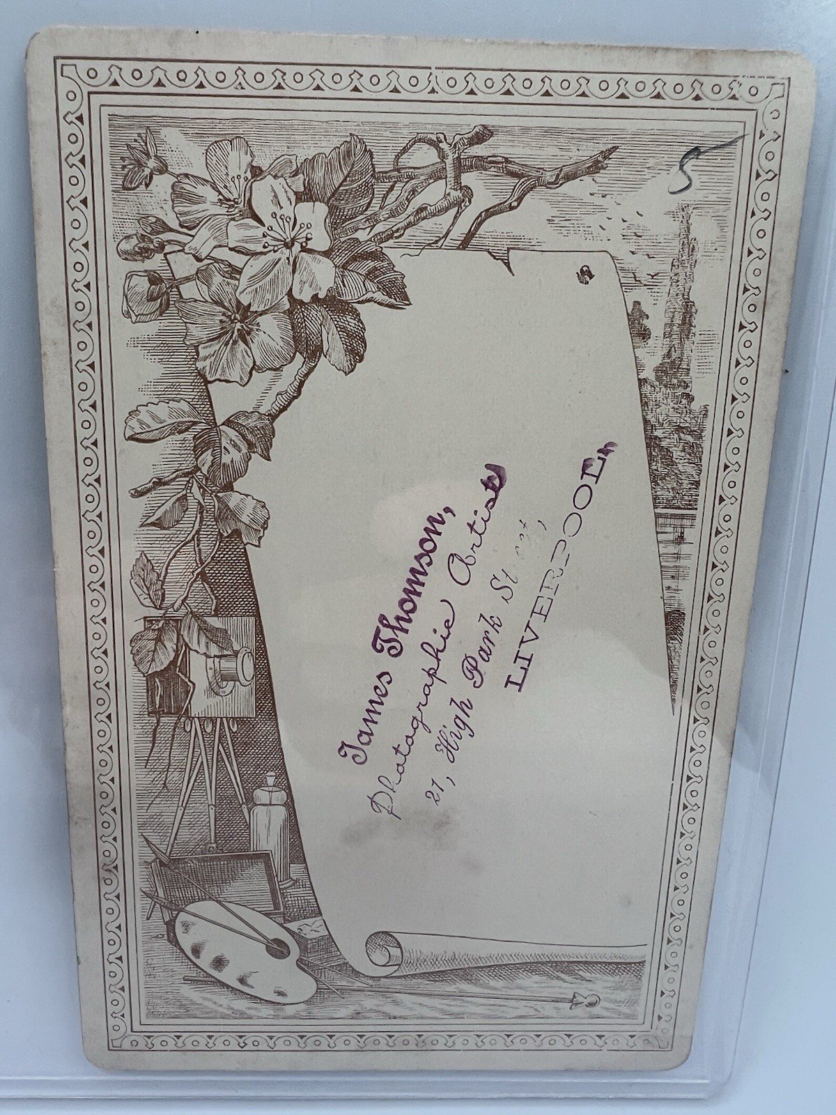 Victorian Liverpool Cabinet Card Gentleman J. Thomson 21 High Park St #1414 photo 6