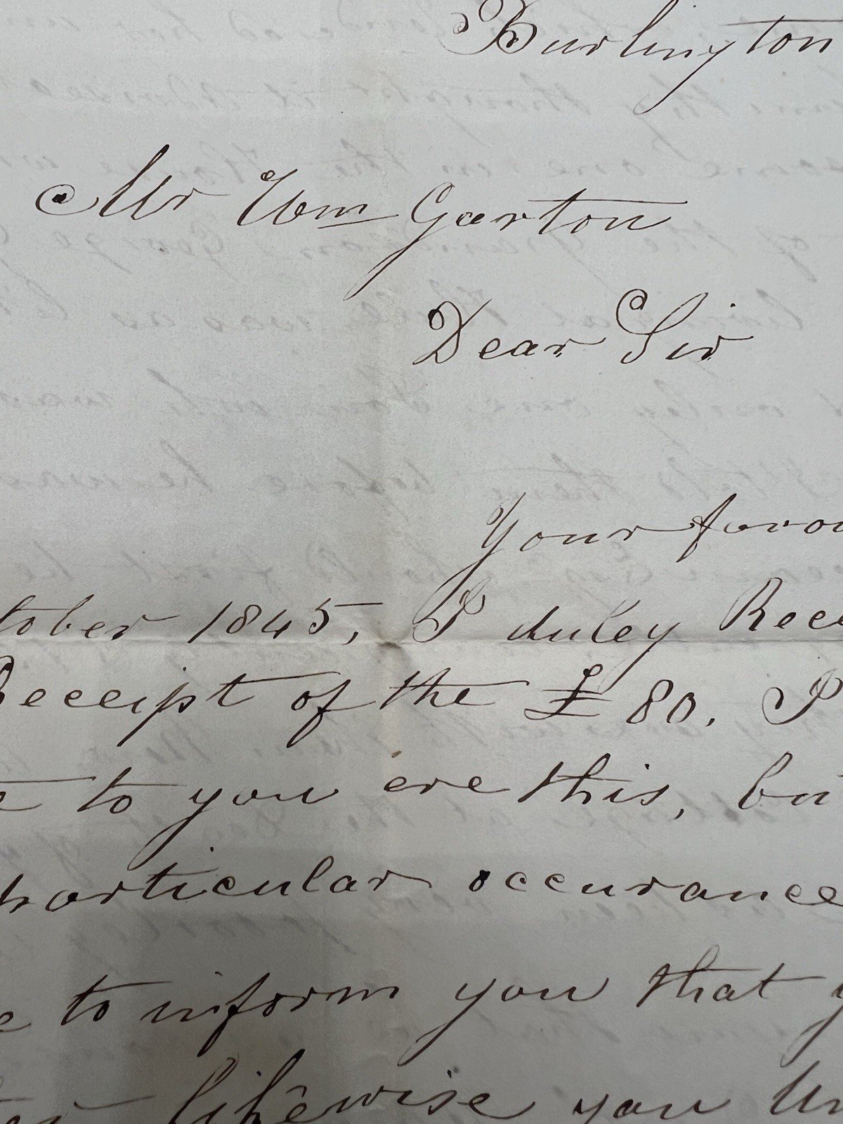 1846 Transatlantic Folded Letter Bridlington England to Vernon NY 1/- 7c #1415 photo 10