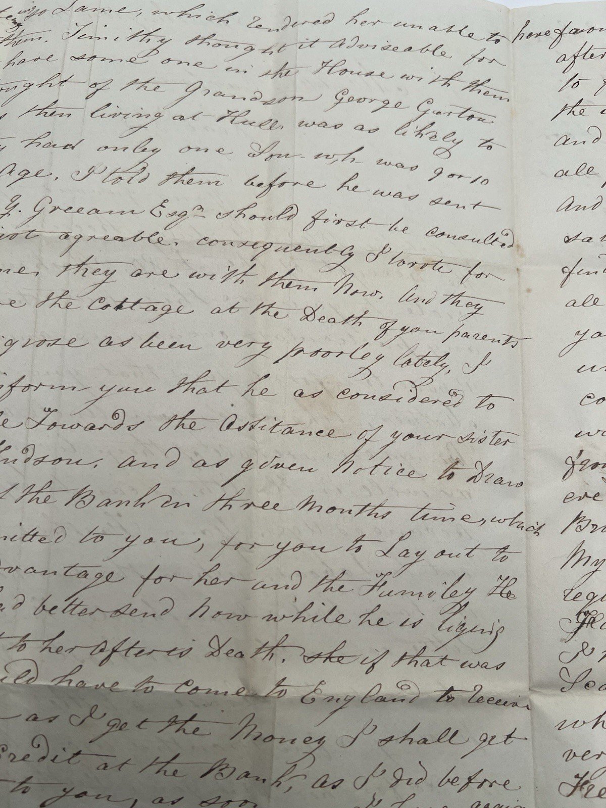 1846 Transatlantic Folded Letter Bridlington England to Vernon NY 1/- 7c #1415 photo 19