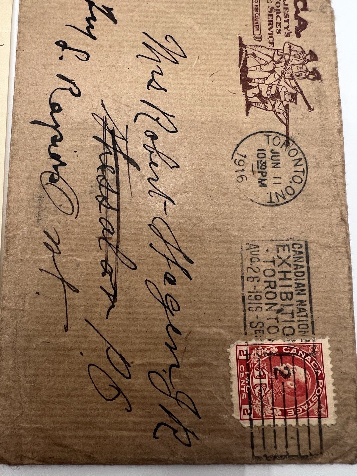 WWI 1916 119th Battalion Peter Turley Niagara Camp Storm Letter Canada #1416 photo 3