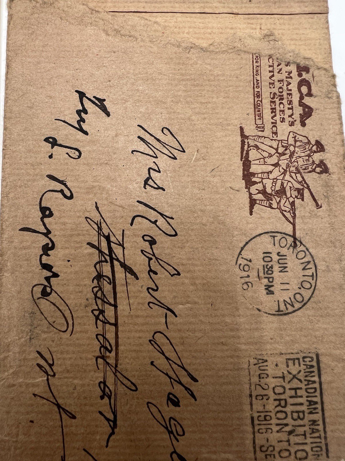 WWI 1916 119th Battalion Peter Turley Niagara Camp Storm Letter Canada #1416 photo 4