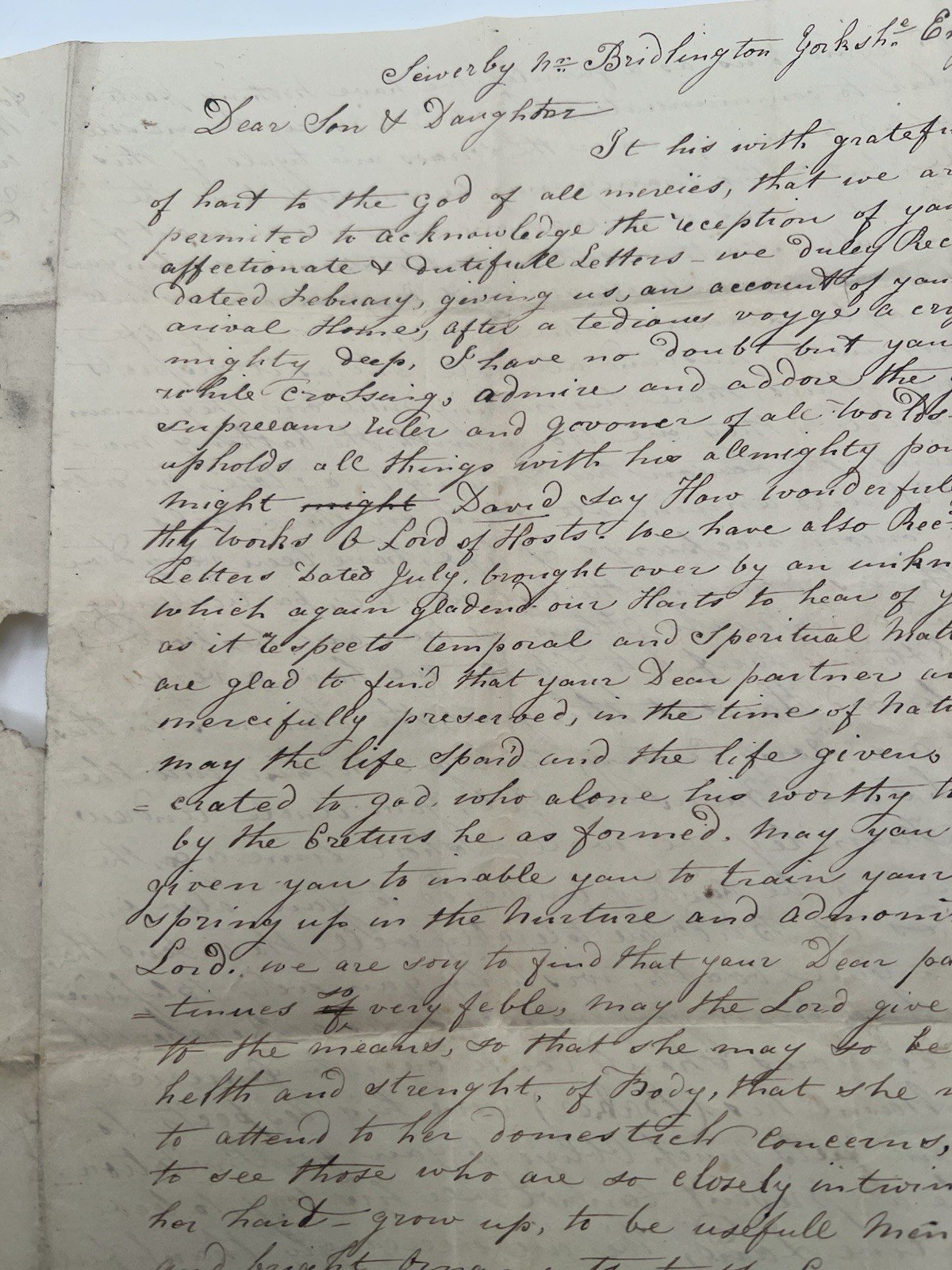 1839 Transatlantic Letter Probable British Queen Bridlington to Vernon NY #1417 photo 3