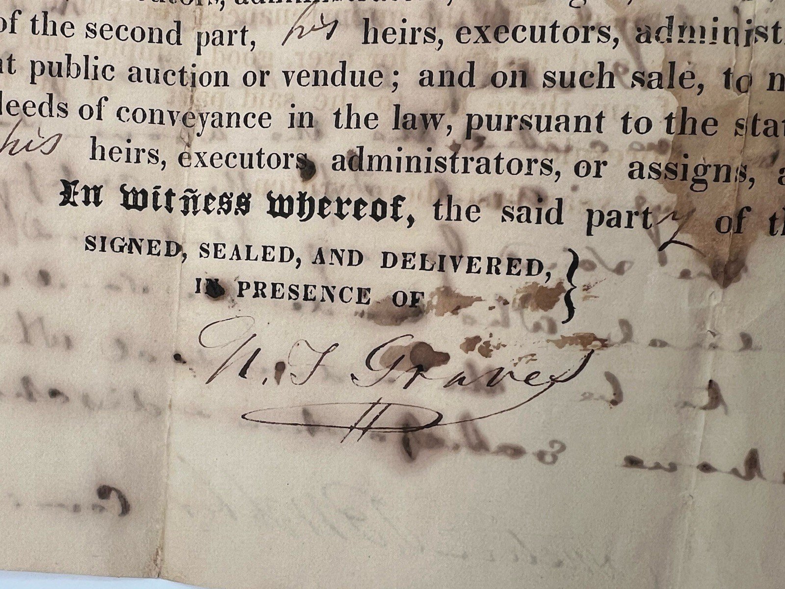 1837 Oneida County NY Mortgage Luther Eastman George Stoddard Paper Seal #1418 photo 8