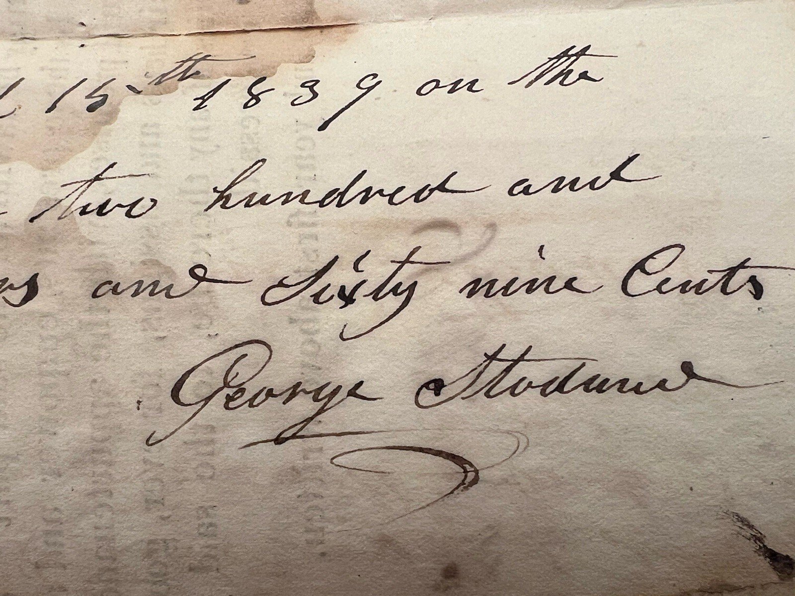 1837 Oneida County NY Mortgage Luther Eastman George Stoddard Paper Seal #1418 photo 16