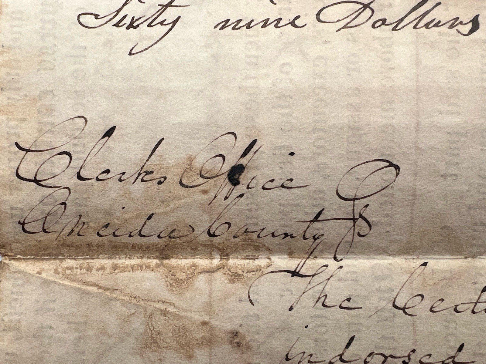 1837 Oneida County NY Mortgage Luther Eastman George Stoddard Paper Seal #1418 photo 17