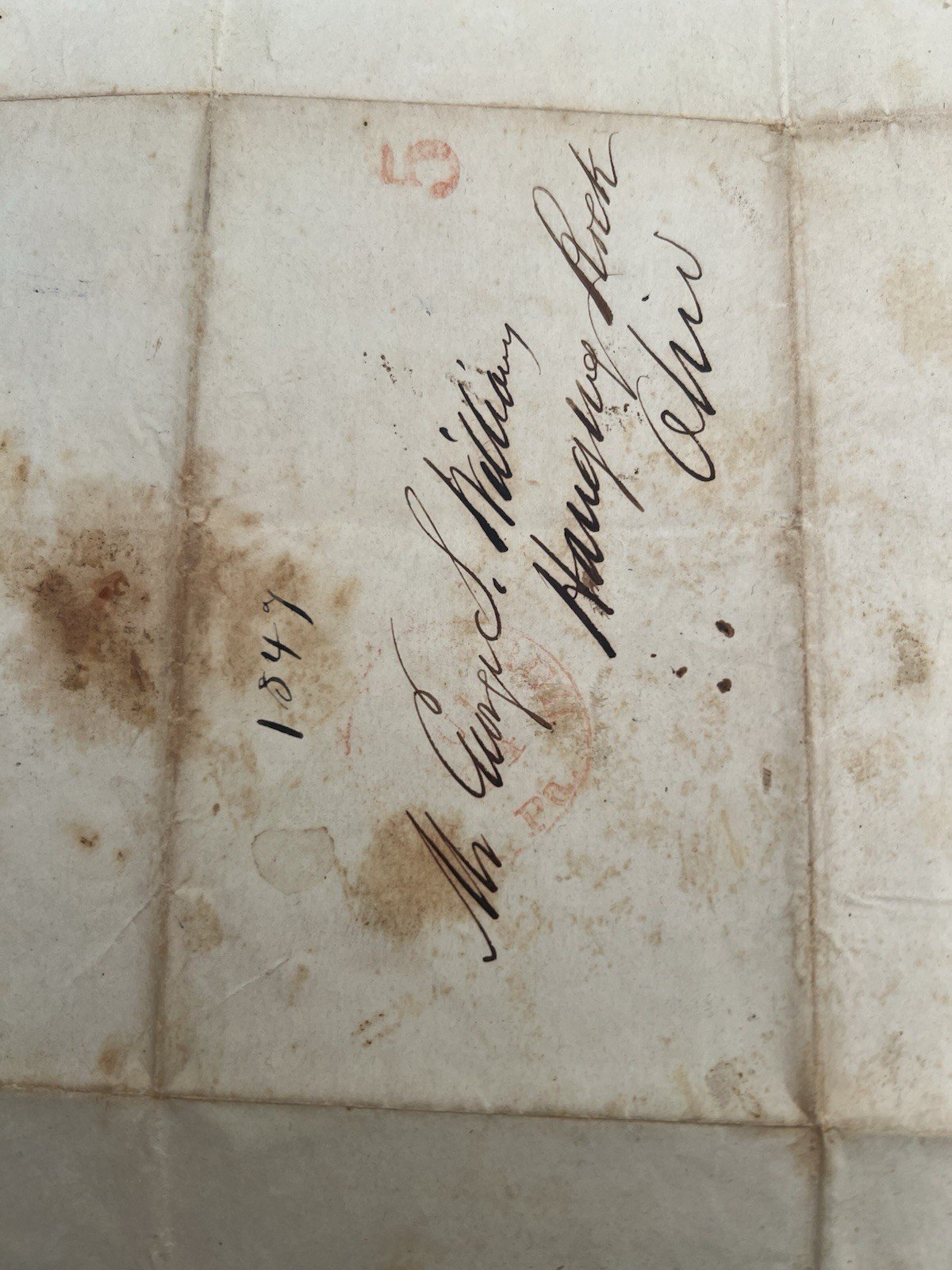 1847 Pittsburgh Letter George S. Williams Scioto Furnace Hanging Rock OH #1422 photo 2