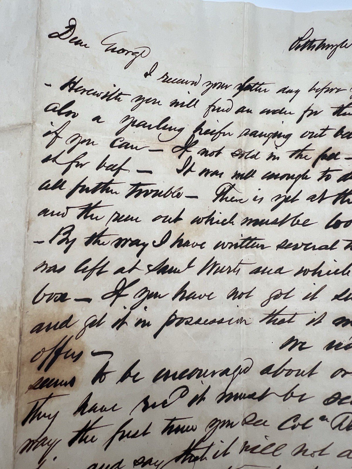 1847 Pittsburgh Letter George S. Williams Scioto Furnace Hanging Rock OH #1422 photo 5