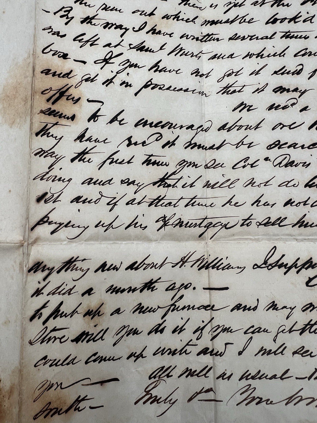 1847 Pittsburgh Letter George S. Williams Scioto Furnace Hanging Rock OH #1422 photo 7