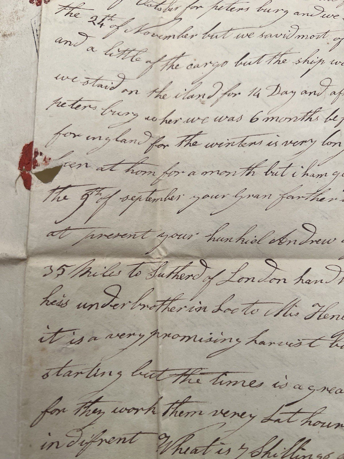 1821 Beverley England Shipwreck Letter to Vernon NY 20½¢ Ship Rate #1425 photo 6