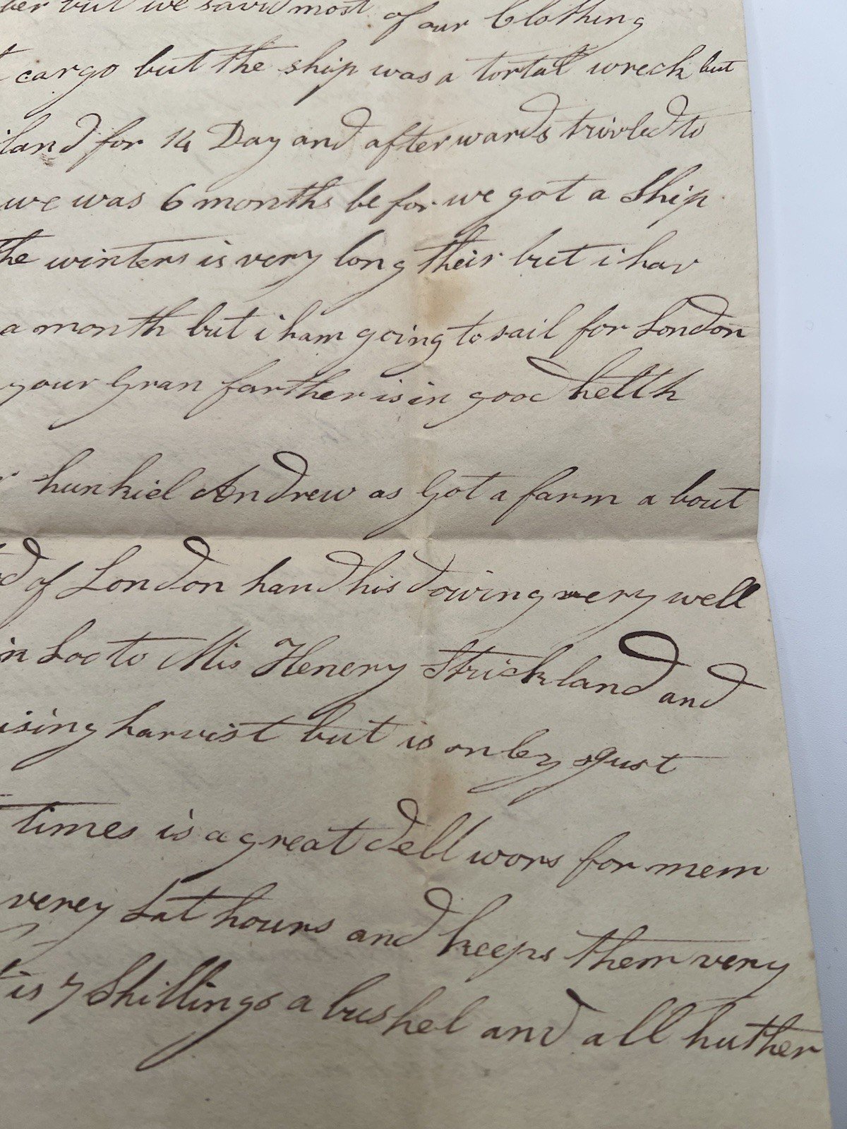 1821 Beverley England Shipwreck Letter to Vernon NY 20½¢ Ship Rate #1425 photo 7